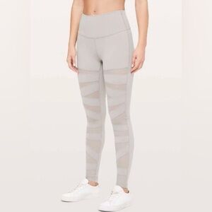 Lululemon Wunder Under Pant High-Rise *Tech Mesh 28" Size 4 in Dark Chrome